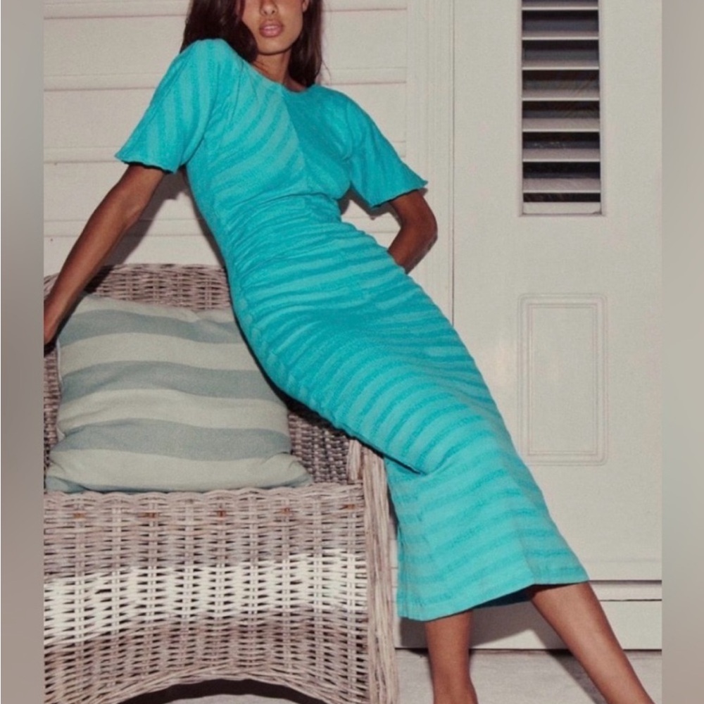 Free People Teal Midi Dress